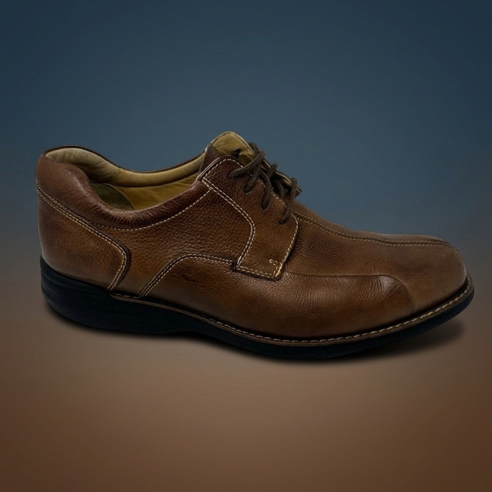 Johnston & Murphy Shuler Bicycle Brown Leather Oxford Shoes Mens 11 M 20-7223